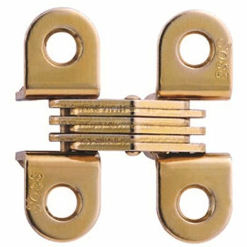 SOSS 1/2 in. x 1-33/64 in. Satin Brass Invisible Hinge SOSS 1/2 in. x 1-33/64 in. Satin Brass Invisible Hinge