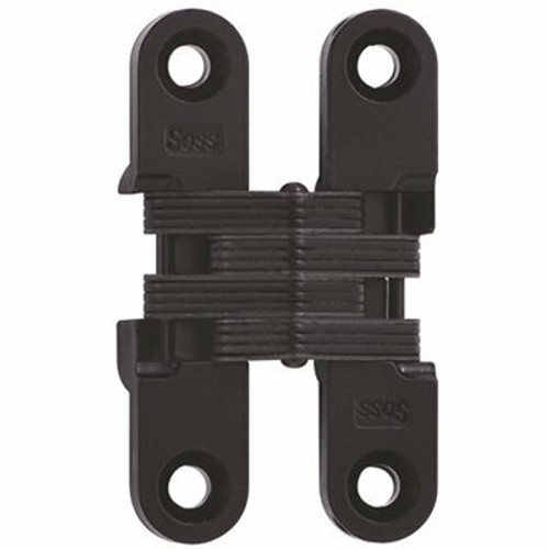 SOSS 1/2 in. 2-3/8 in. Black E-Coat Steel Invisible Hinge (2-Pack)