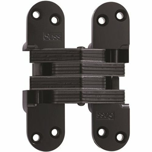 SOSS 1 3/8 in. x 5 1/2 in. Black E-Coat Invisible Hinge