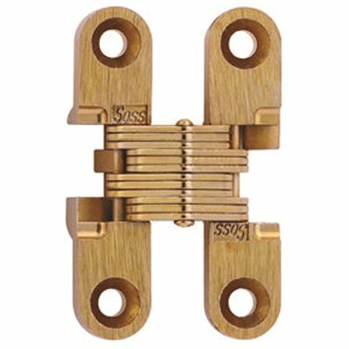 SOSS 3/8 in. x 1-11/16 in. Satin Brass Invisible Hinge (2-Pack) SOSS 3/8 in. x 1-11/16 in. Satin Brass Invisible Hinge (2-Pack)
