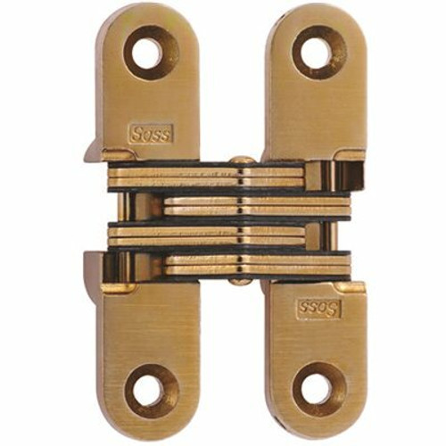 SOSS 5/8 in. x 2-3/4 in. Satin Brass Invisible Hinge