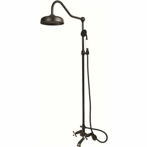 Kingston Brass Vintage 3-Handle Claw Foot Tub Faucet and Shower Combination in Oil Rubbed Bronze Kingston Brass Vintage 3-Handle Claw Foot Tub Faucet and Shower Combination in Oil Rubbed Bronze