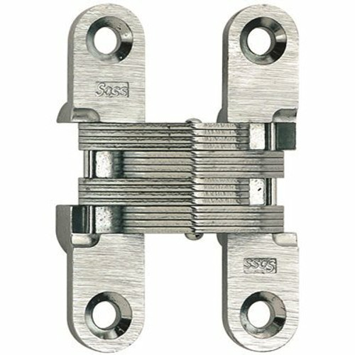 SOSS 1/2 in. x 2-3/8 in. Satin Chrome Steel Invisible Hinge (2-Pack)