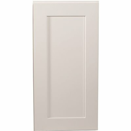 Brookings Shaker 12in.W x 12in.D x 24in.H Solid Wood Assembled Wall Kitchen Cabinet in Painted White w\ Soft Close Door