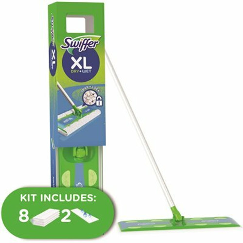 Swiffer Sweeper Dry and Wet XL Sweeping Starter Kit (1-Sweeper, 10-Refills; 8 Dry - 2 Wet) Swiffer Sweeper Dry and Wet XL Sweeping Starter Kit (1-Sweeper, 10-Refills; 8 Dry - 2 Wet)