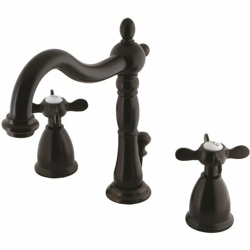 Kingston Brass Victorian Cross 8 in. Widespread 2-Handle Bathroom Faucet in Oil Rubbed Bronze Kingston Brass Victorian Cross 8 in. Widespread 2-Handle Bathroom Faucet in Oil Rubbed Bronze