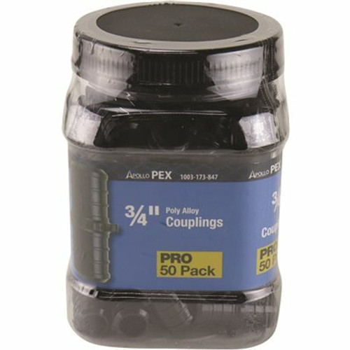 Apollo 3/4 in. Plastic PEX-B Barb Coupling Pro Pack (50-Pack) Apollo 3/4 in. Plastic PEX-B Barb Coupling Pro Pack (50-Pack)