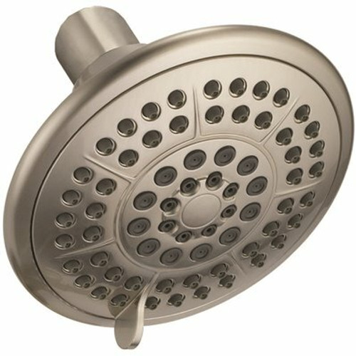 Delta 5-Spray Patterns 1.75 GPM 4.31 in. Wall Mount Fixed Shower Head in Stainless