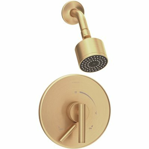 Symmons Dia Single Handle Wall-Mounted Shower Trim Kit with Volume Control in Brushed Bronze - 1.5 GPM (Valve not Included) Symmons Dia Single Handle Wall-Mounted Shower Trim Kit with Volume Control in Brushed Bronze - 1.5 GPM (Valve not Included)