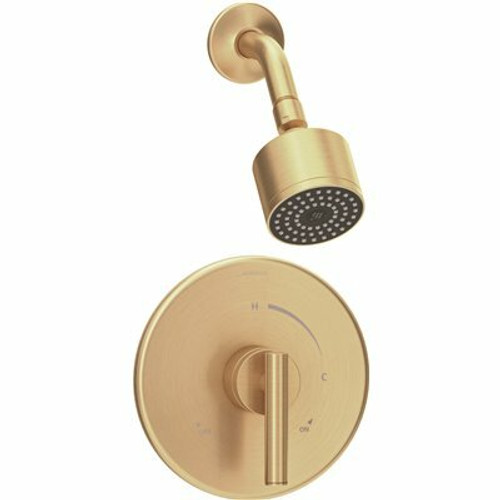 Symmons Dia Single Handle 1-Spray Shower Trim with Solid Brass Escutcheon in Brushed Bronze - 1.5 GPM (Valve not Included)