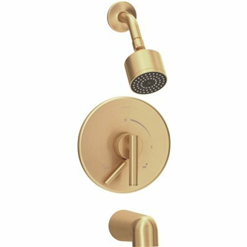 Symmons Dia 1-Handle Wall-Mounted Tub/Shower Trim Kit in Brushed Bronze (Valve not Included)