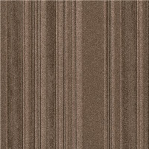Foss Adirondack - Espresso - Brown Commercial 24 x 24 in. Peel and Stick Carpet Tile Square (60 sq. ft.)