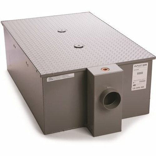 Zurn 29 in. x 16 in Low-Profile Grease Trap 50 GPM with 4 in Ho Hub