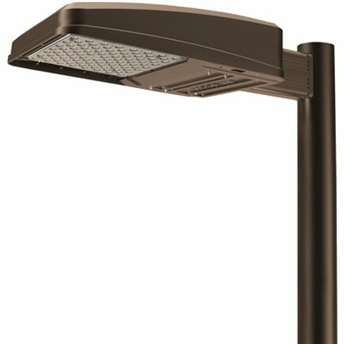 Viper 175-Watt Equivalent Integrated LED Dark Bronze Outdoor Security Area Light with Arm Mount