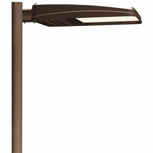 Viper 1000-Watt Equivalent Integrated LED Dark Bronze Outdoor Security Area Light with Arm Mount, 4000K 306532623