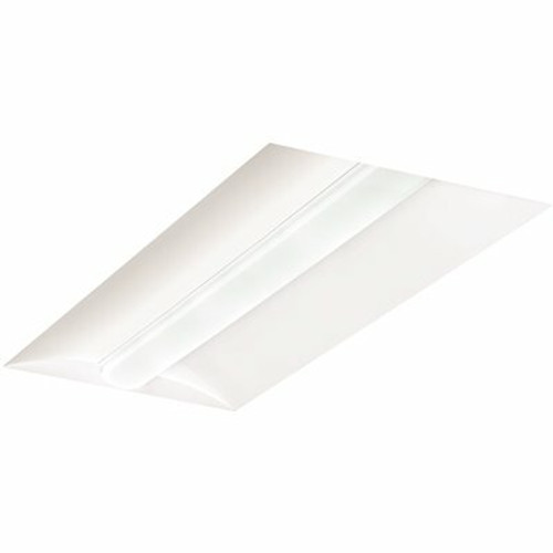 Hubbell Lighting tradeSELECT 2 ft. x 4 ft. 128-Watt Equivalent Integrated LED White Center Lens Troffer, 40K