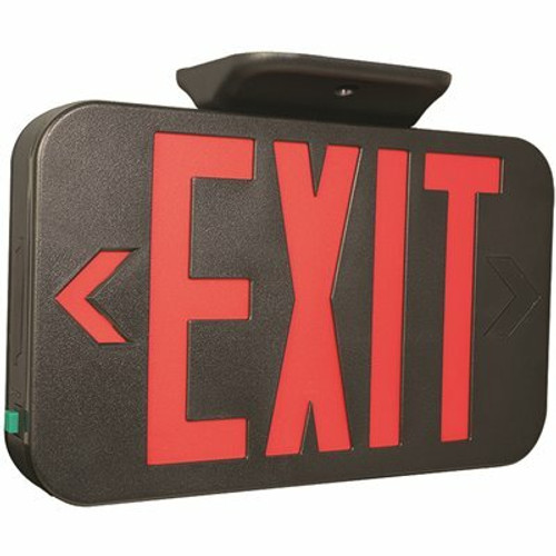 Compass 4-Watt Integrated LED Black/Red Exit Sign with Battery and Remote Capability Compass 4-Watt Integrated LED Black/Red Exit Sign with Battery and Remote Capability