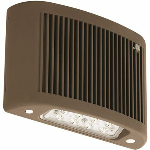 Compass CUSO 32-Watt Integrated LED Dark Bronze Slim Architectural Emergency Light with Heater