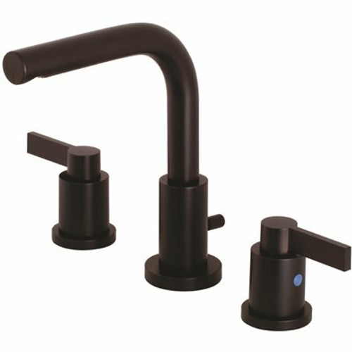 Kingston Brass Emilia 8 in. Widespread 2-Handle High-Arc Bathroom Faucet in Matte Black Kingston Brass Emilia 8 in. Widespread 2-Handle High-Arc Bathroom Faucet in Matte Black