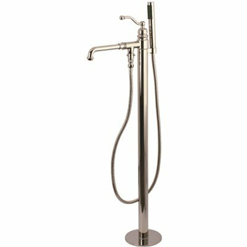 Kingston Brass Country Single-Handle Claw Foot Freestanding Tub Faucet with Hand Shower in Polished Nickel Kingston Brass Country Single-Handle Claw Foot Freestanding Tub Faucet with Hand Shower in Polished Nickel