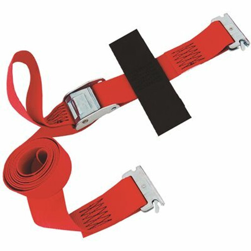 SNAP-LOC 12 ft. x 2 in. Cam Buckle E-Strap with Hook and Loop Storage Fastener in Red