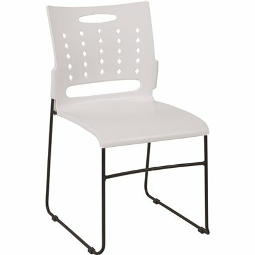Carnegy Avenue Plastic Stackable Chair in White 308675974