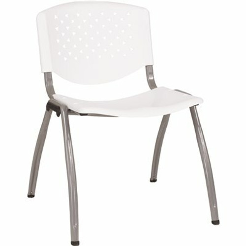 Carnegy Avenue Plastic Stackable Chair in White 308675983