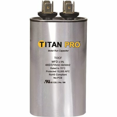 TITAN Run Capacitor 30+5 MFD 440/370-Volt Oval TITAN Run Capacitor 30+5 MFD 440/370-Volt Oval