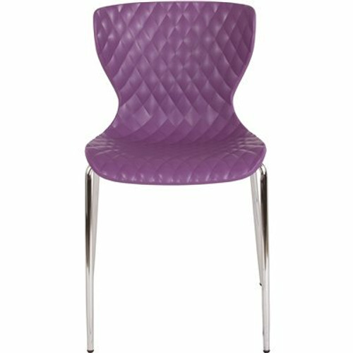 Carnegy Avenue Plastic Stackable Chair in Purple