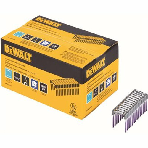 DEWALT 1 in. Insulated Electrical Staples (540 per Box)