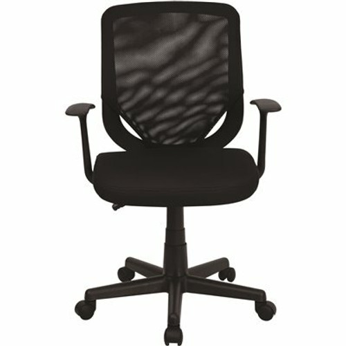 Carnegy Avenue Black Norris Mid-Back Mesh Tapered Back Swivel Task Office Chair, Ergonomic Padded Mesh Swivel Computer Chair Carnegy Avenue Black Norris Mid-Back Mesh Tapered Back Swivel Task Office Chair, Ergonomic Padded Mesh Swivel Computer Chair