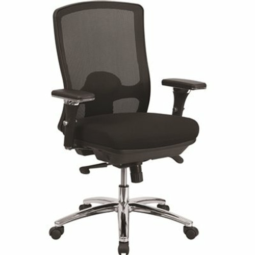 Carnegy Avenue Fabric Swivel Ergonomic Office Chair in Black 308687815