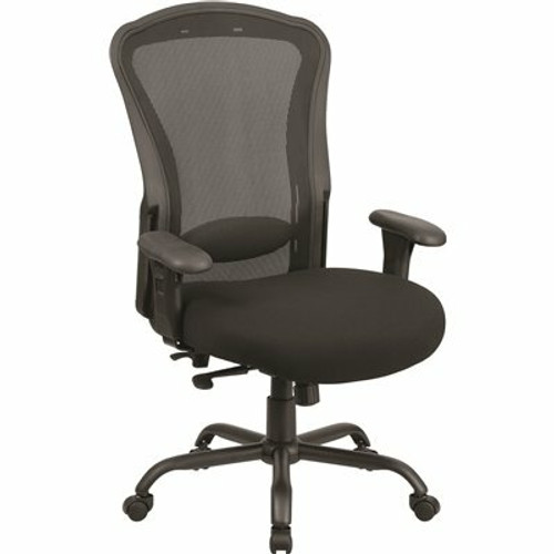 Carnegy Avenue Fabric Swivel Ergonomic Office Chair in Black 308687816