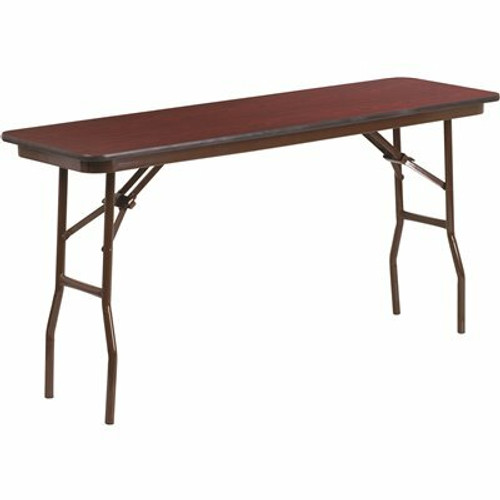 Carnegy Avenue 60 in. Mahogany Wood Table top Material Folding Banquet Tables 308688165