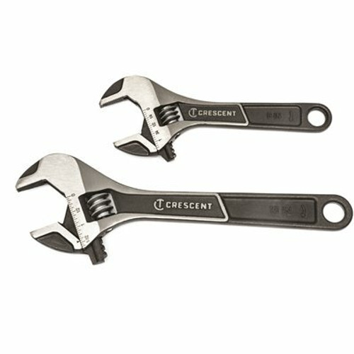 Crescent 6 in. and 10 in. Wide Jaw Adjustable Wrench Set (2-Piece) Crescent 6 in. and 10 in. Wide Jaw Adjustable Wrench Set (2-Piece)