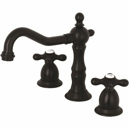 Kingston Brass Victorian 8 in. Widespread 2-Handle Bathroom Faucet in Matte Black 308803313