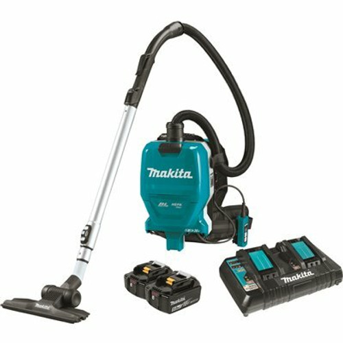 Makita 18-Volt X2 LXT Lithium-Ion (36-Volt) Brushless Cordless 1/2 Gal. HEPA Filter Backpack Dry Vacuum Kit, 5.0Ah