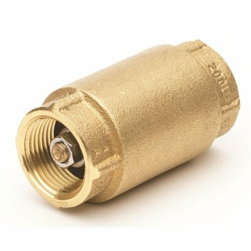 HOMEWERKS 1-1/4 in. FIP x 1-1/4 in. FIP Lead Free Brass Spring Check Valve