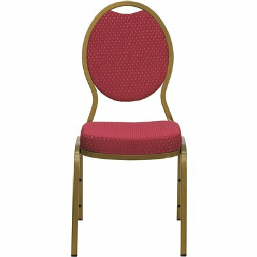 Carnegy Avenue Fabric Stackable Chair in Burgundy 309242940