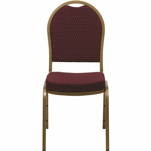 Carnegy Avenue Fabric Stackable Chair in Burgundy 309242944