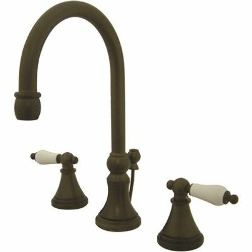 Kingston Brass Governor 8 in. Widespread 2-Handle Bathroom Faucet in Oil Rubbed Bronze Kingston Brass Governor 8 in. Widespread 2-Handle Bathroom Faucet in Oil Rubbed Bronze