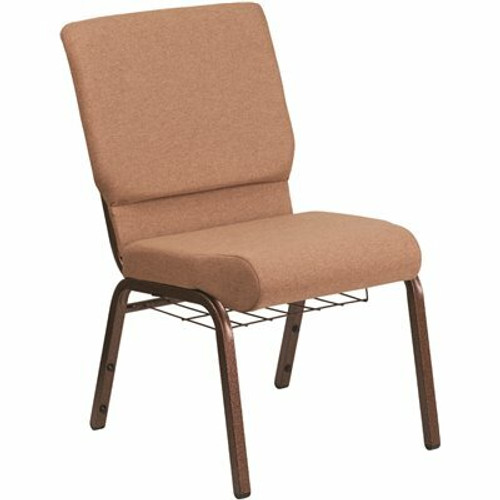 Carnegy Avenue Caramel Fabric/Copper Vein Frame Stack Chair