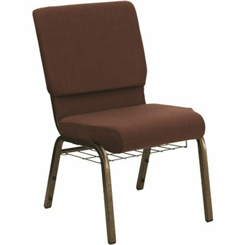 Carnegy Avenue Fabric Stackable Chair in Brown 309321238