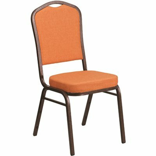 Carnegy Avenue Orange Fabric/Copper Vein Frame Stack Chair