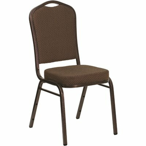 Carnegy Avenue Fabric Stackable Chair in Brown 309321282