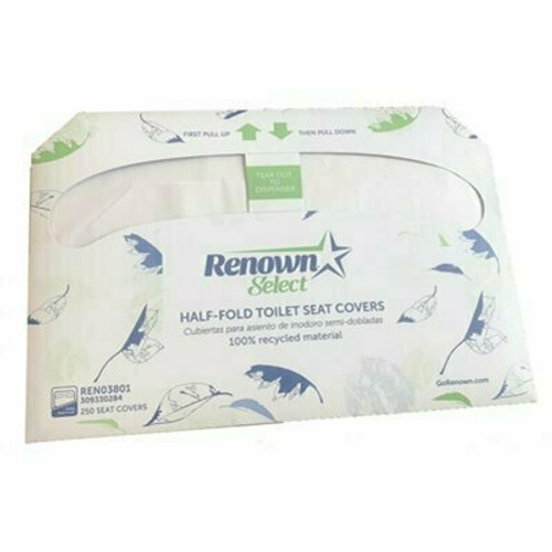 Renown Half-Fold Toilet Seat Paper Cover-Recycled Renown Half-Fold Toilet Seat Paper Cover-Recycled