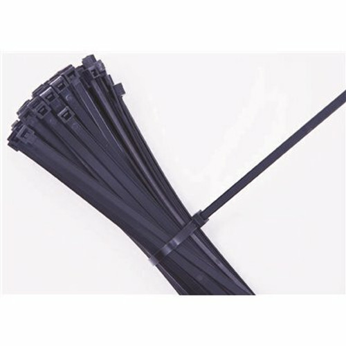 AMERICAN ELITE MOLDING 48 in. 175 lbs. Black Cable Tie (50-Pack) AMERICAN ELITE MOLDING 48 in. 175 lbs. Black Cable Tie (50-Pack)