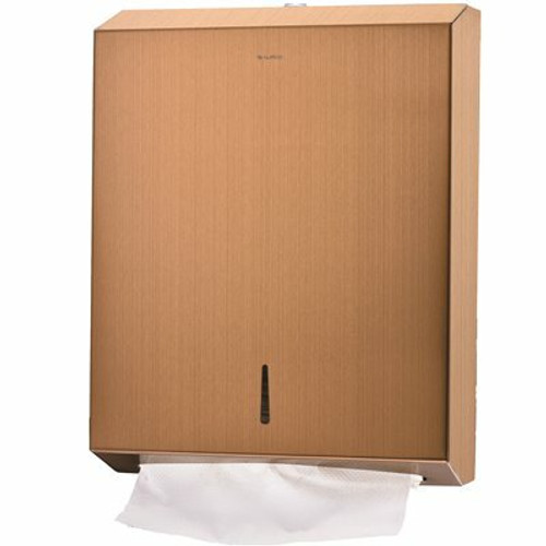 Alpine Industries Copper Brushed Stainless Steel C-Fold/Multi-Fold Paper Towel Dispenser Alpine Industries Copper Brushed Stainless Steel C-Fold/Multi-Fold Paper Towel Dispenser