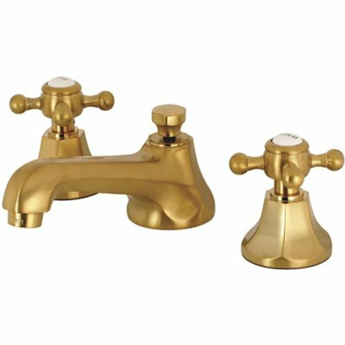 Kingston Brass Modern 8 in. Widespread 2-Handle High-Arc Bathroom Faucet in Brushed Brass Kingston Brass Modern 8 in. Widespread 2-Handle High-Arc Bathroom Faucet in Brushed Brass