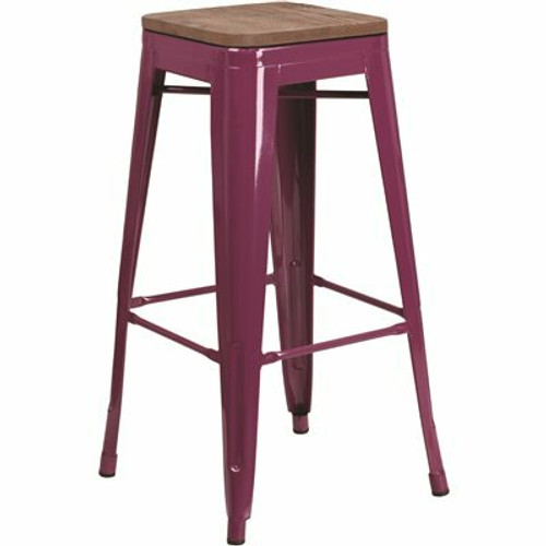 Flash Furniture 30 in. Purple Bar Stool 309643567
